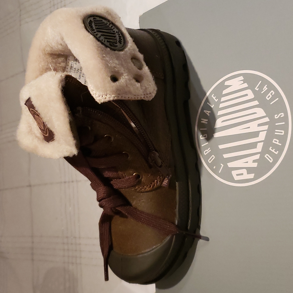 Palladium New CHILDREN's 2 ZIP Leather PILOT Cuffed KIDS Boots UNISEX NIB 🎉HP - Picture 13 of 16
